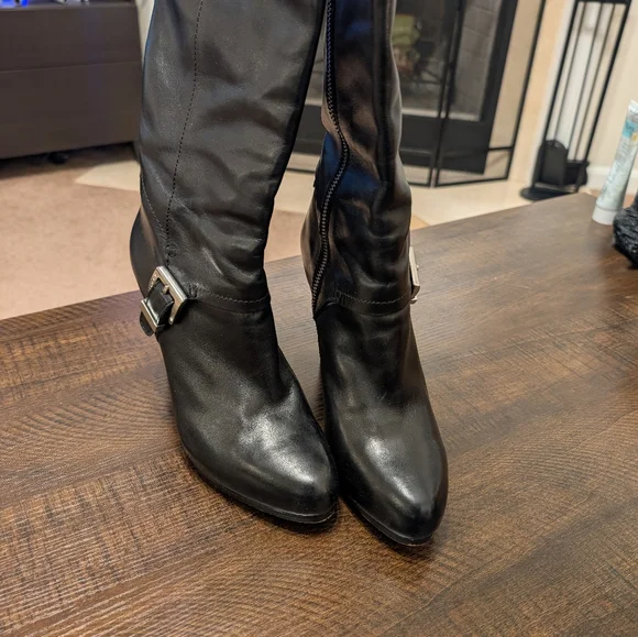 Michael Kors Black Heeled Boots - Picture 3 of 9